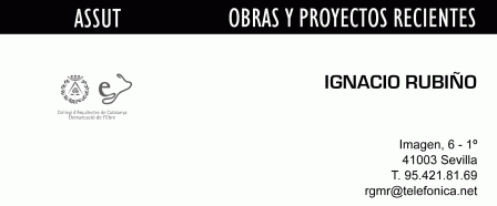 Ignacio Rubiño: Obras y Proyectos Recientes (16 novembre)