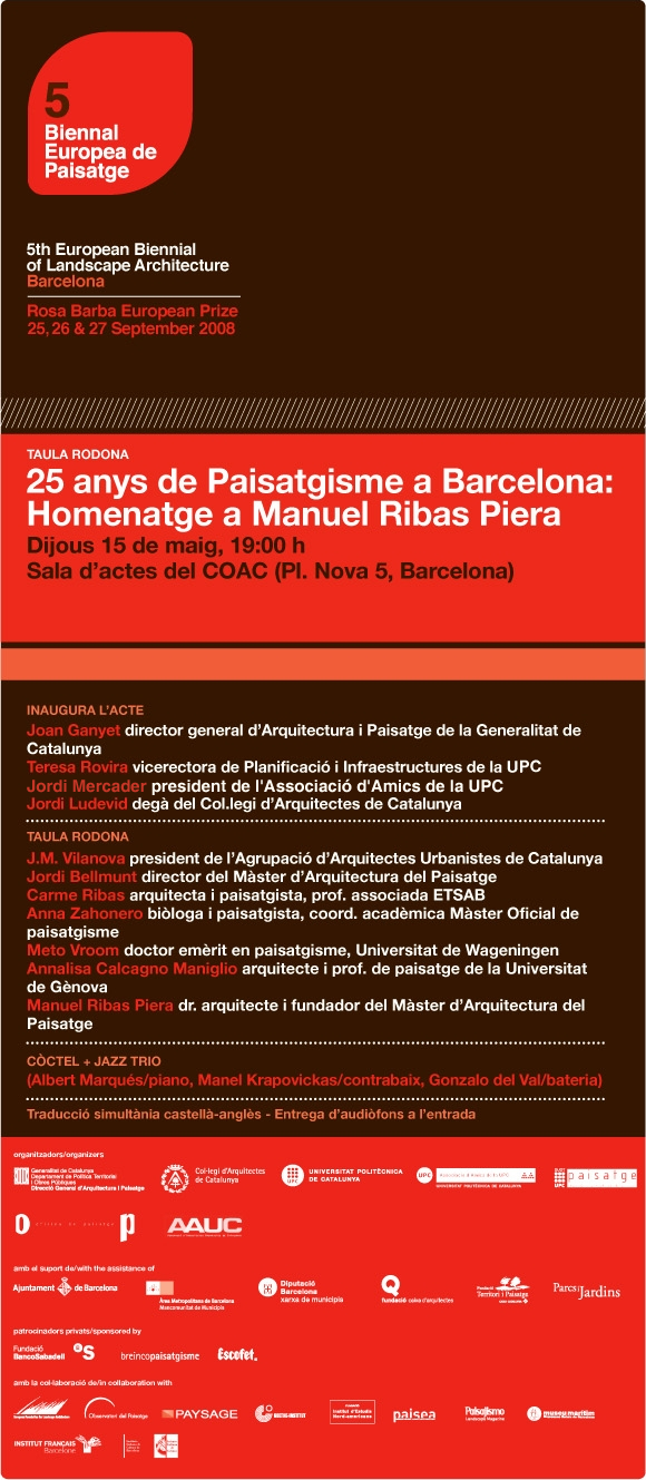 Acte pre-biennal - ALTRES PAISATGES - 5a Biennal Europea de Paisatge de Barcelona